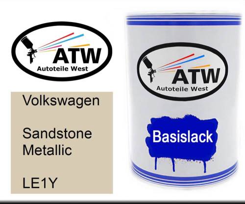 Volkswagen, Sandstone Metallic, LE1Y: 500ml Lackdose, von ATW Autoteile West.